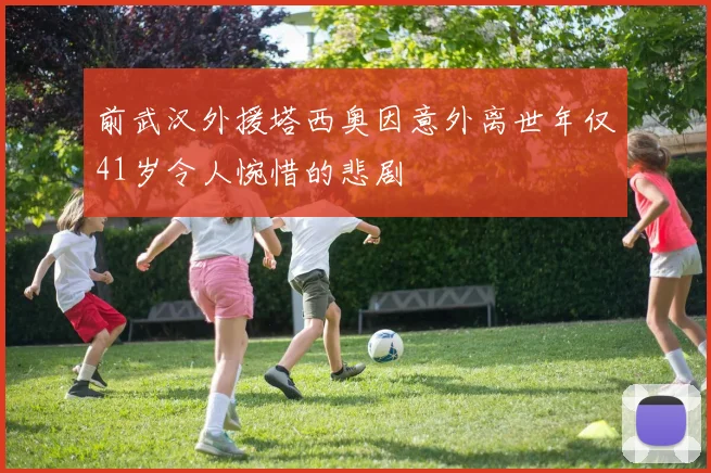 前武汉外援塔西奥因意外离世年仅41岁令人惋惜的悲剧
